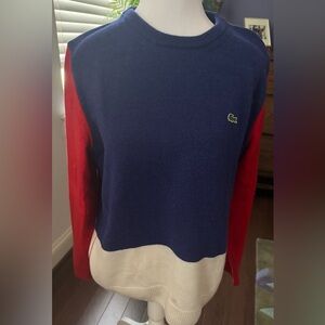Lacoste Made in France - Tricolor Sweater in Blue, Red, and White